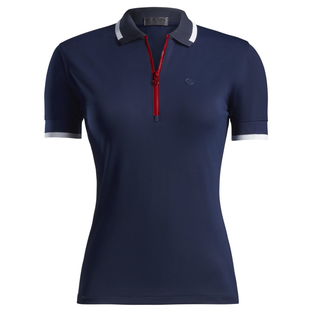 G/Fore G4LS21K35| Ladies Contrast zip polo | Twilight