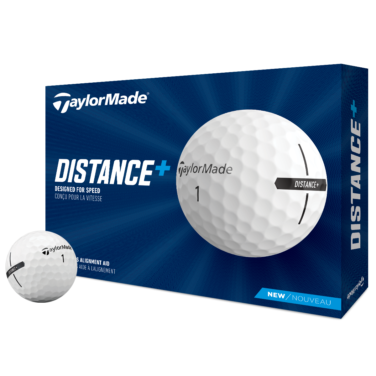 Taylormade Distance + | White | incl RSGolf logo