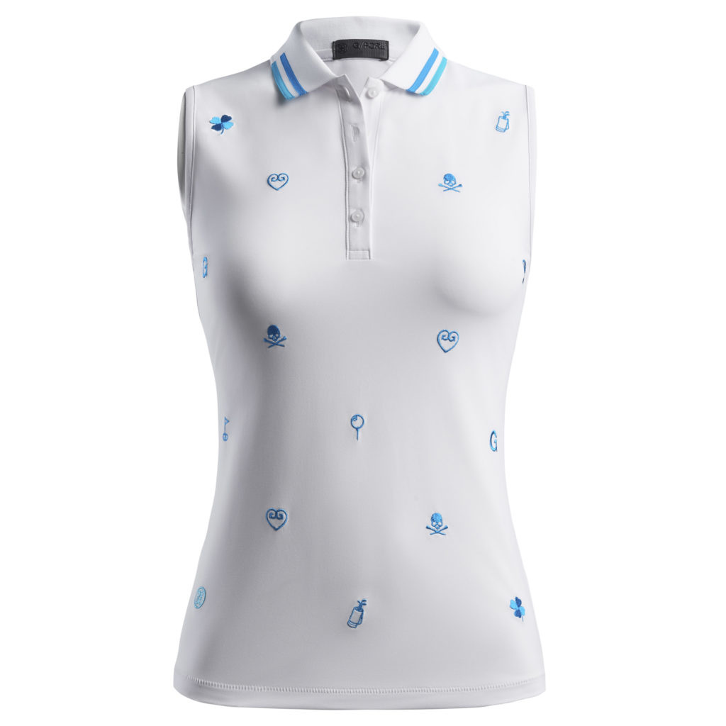 G/Fore | G4LS21K36 | Sleeveless Polo | Snow