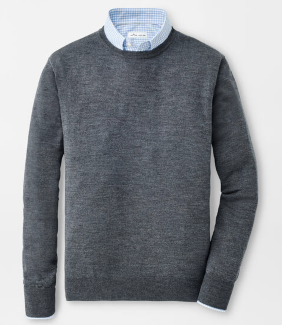 Peter Millar | Crown Soft Crew Sweater | Charcoal | ME0S42