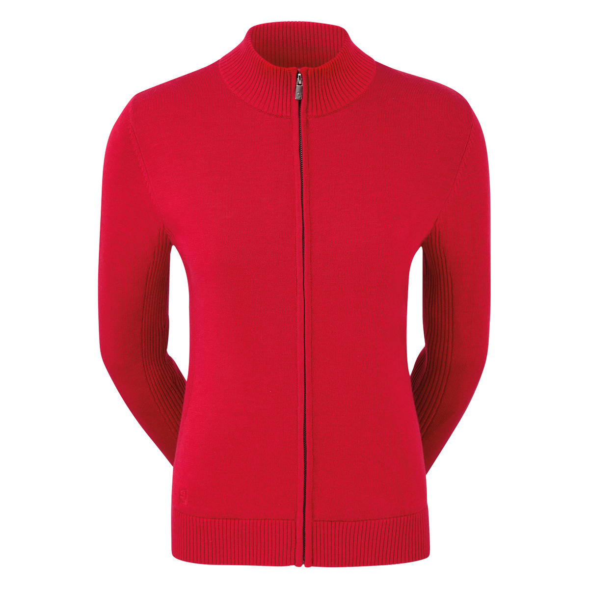 96031 | Wmns Full-Zip Lined Wool Blend Pullover | Red