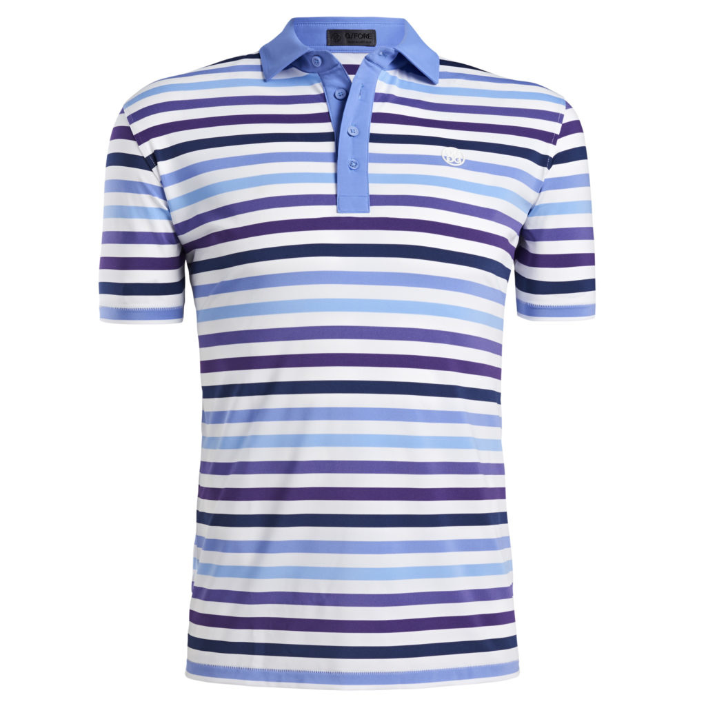 G/Fore G4MS22K26 | Mens Jersey Stripe Polo | Snow