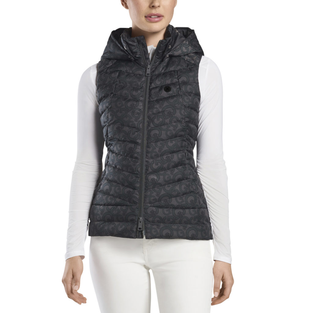 G/Fore G4LS22O09 | Ladies Printed Puffer Vest | Charcoal / Grey