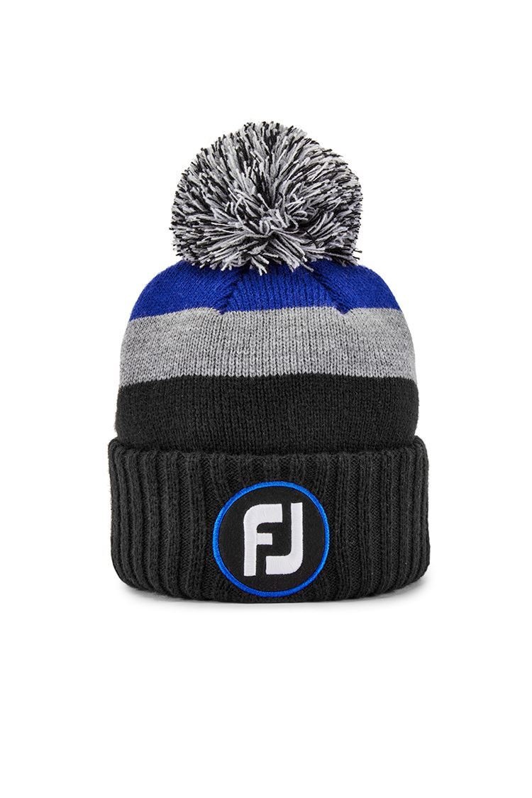 Footjoy FH21BPOM | Pom Pom Hat | Black / Grey / Royal