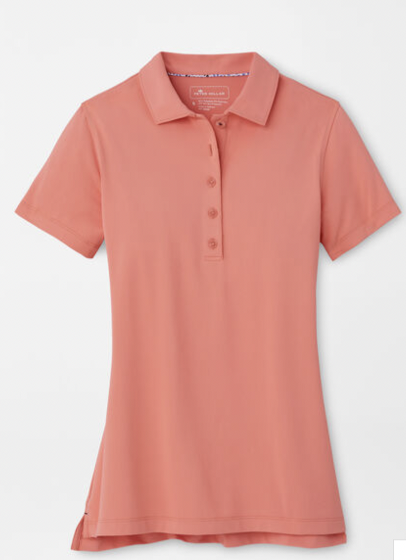 Peter Millar | LS22EK00S | Ladies | Perfect Fit Short Sleeve Polo | Saffron