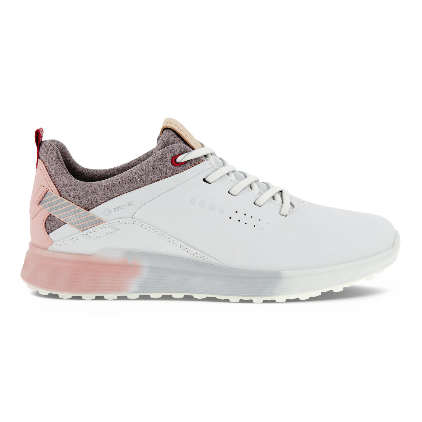 Ecco 102903-59044 | W Golf S-Three Golf Shoe | White / Silver Pink
