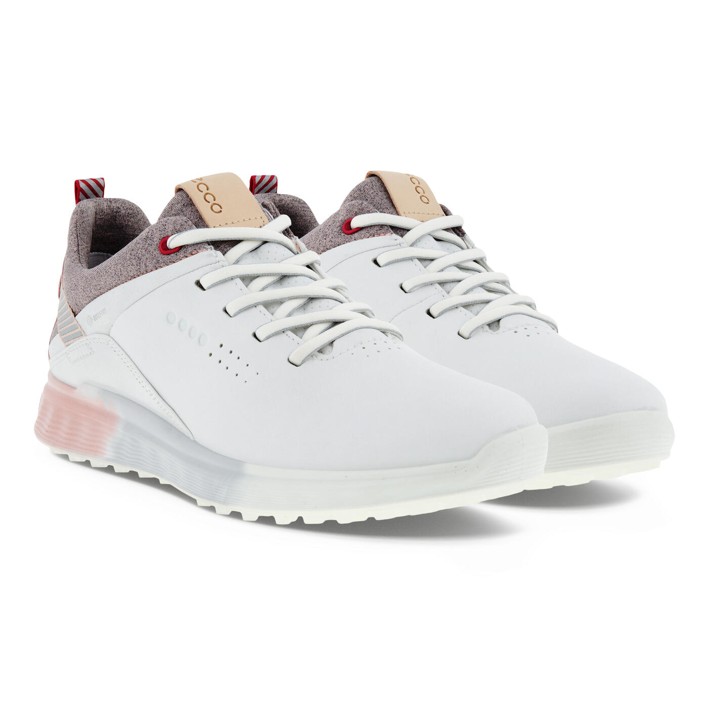Ecco | 102903-59044 | W Golf S-Three Golf Shoe | White / Silver Pink
