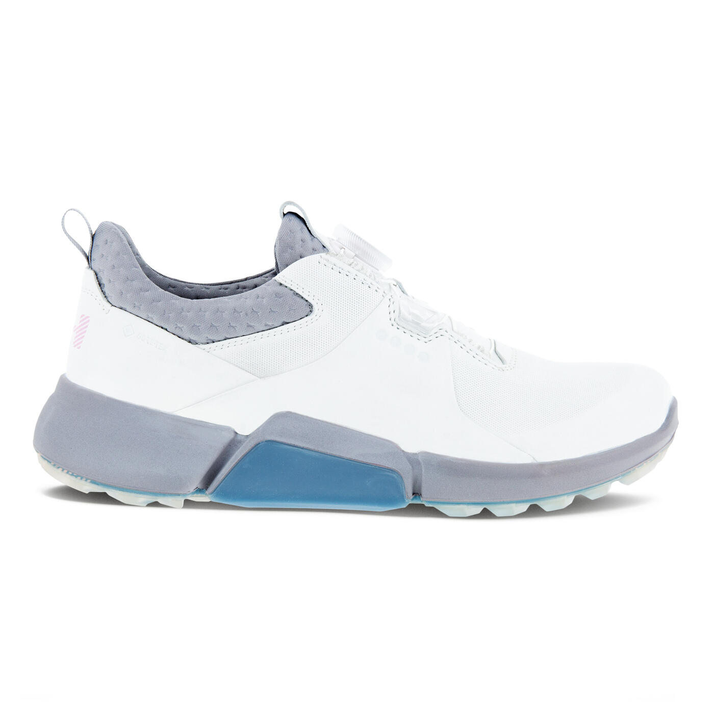 Ecco 108213-59021 | W Golf Biom H4 BOA Laced Shoe | White / Silver Grey