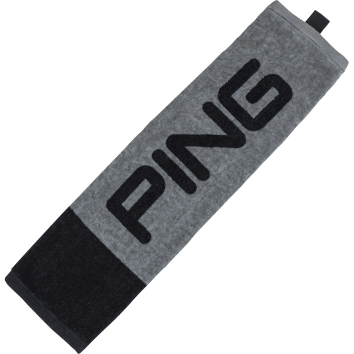 Ping | Tri-Fold towel | Grey / Black
