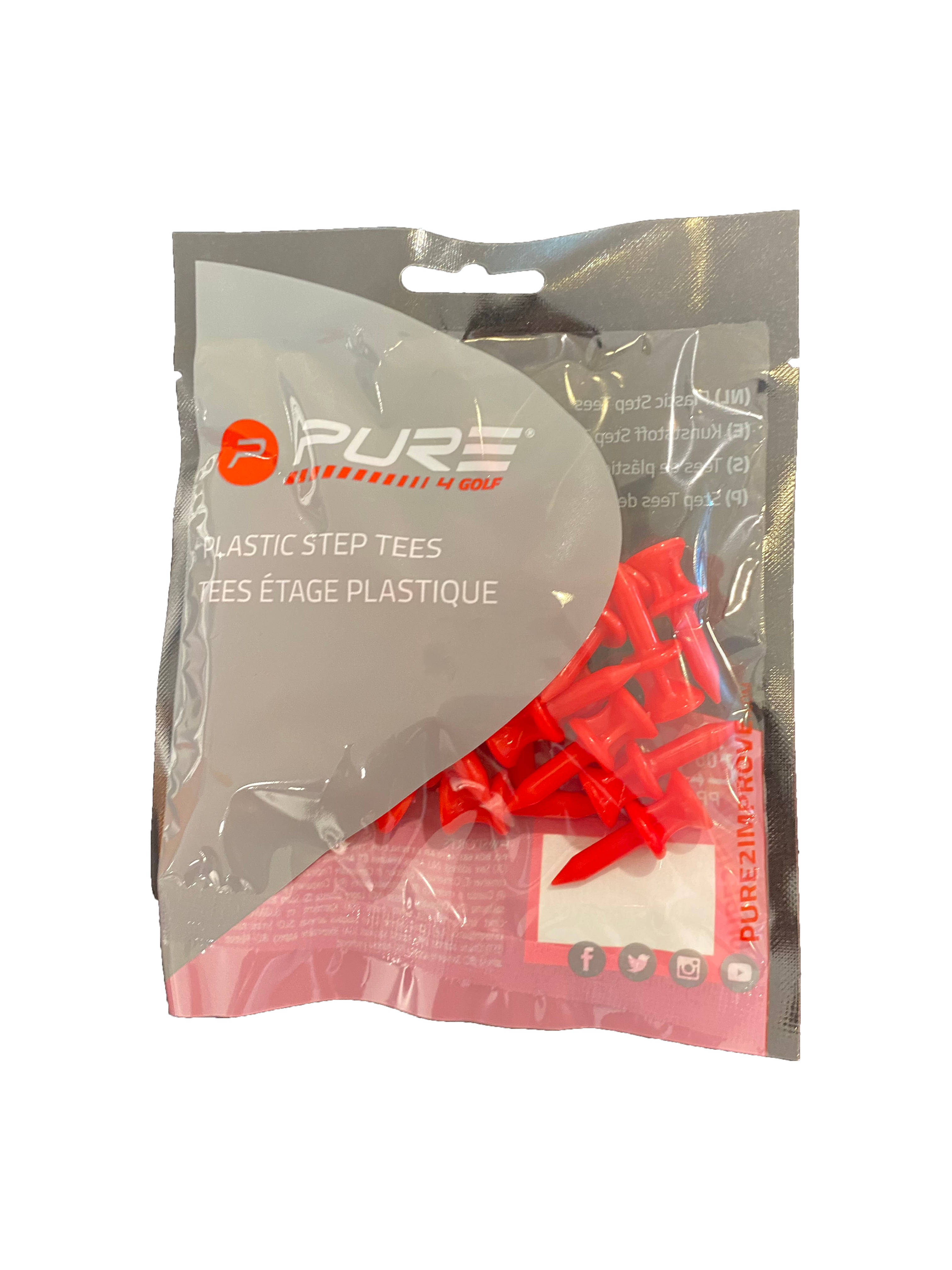 Pure2Improve Plastic Step Tees | Red