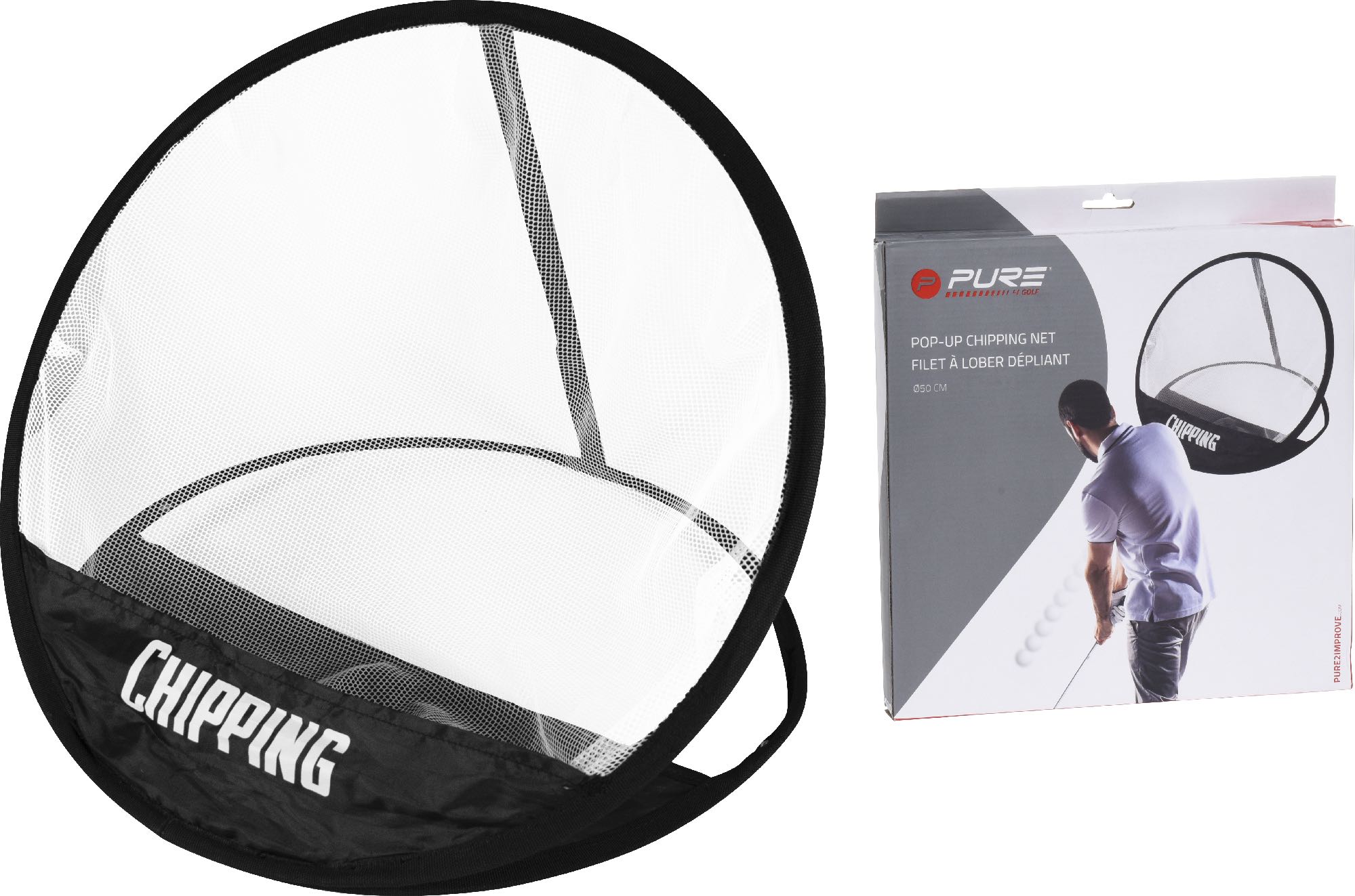 Pure2improve | pop-up chipping net | 50 cm