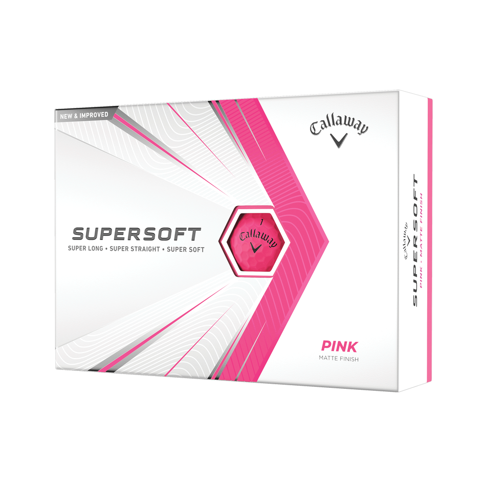 Callaway | Golf Balls | Supersoft | Matte Pink with logo