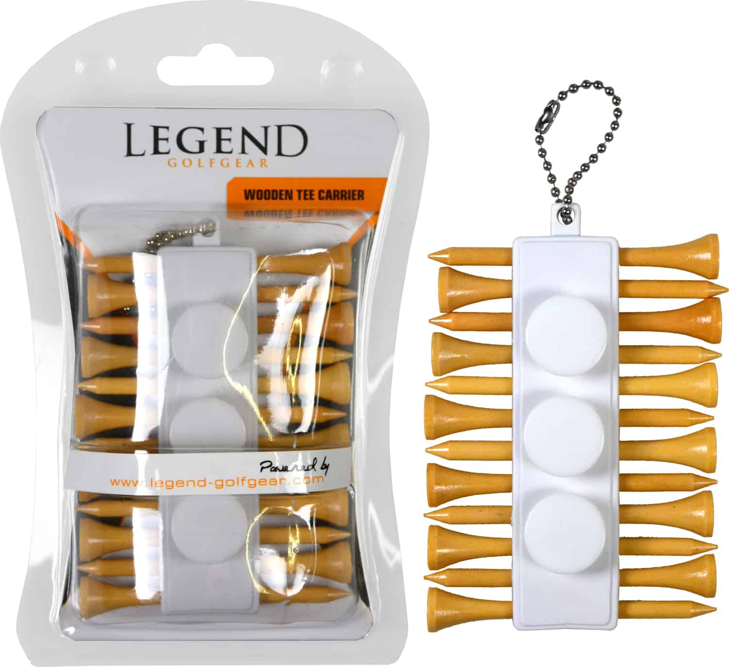 Legend | Golfgear wooden tee carrier