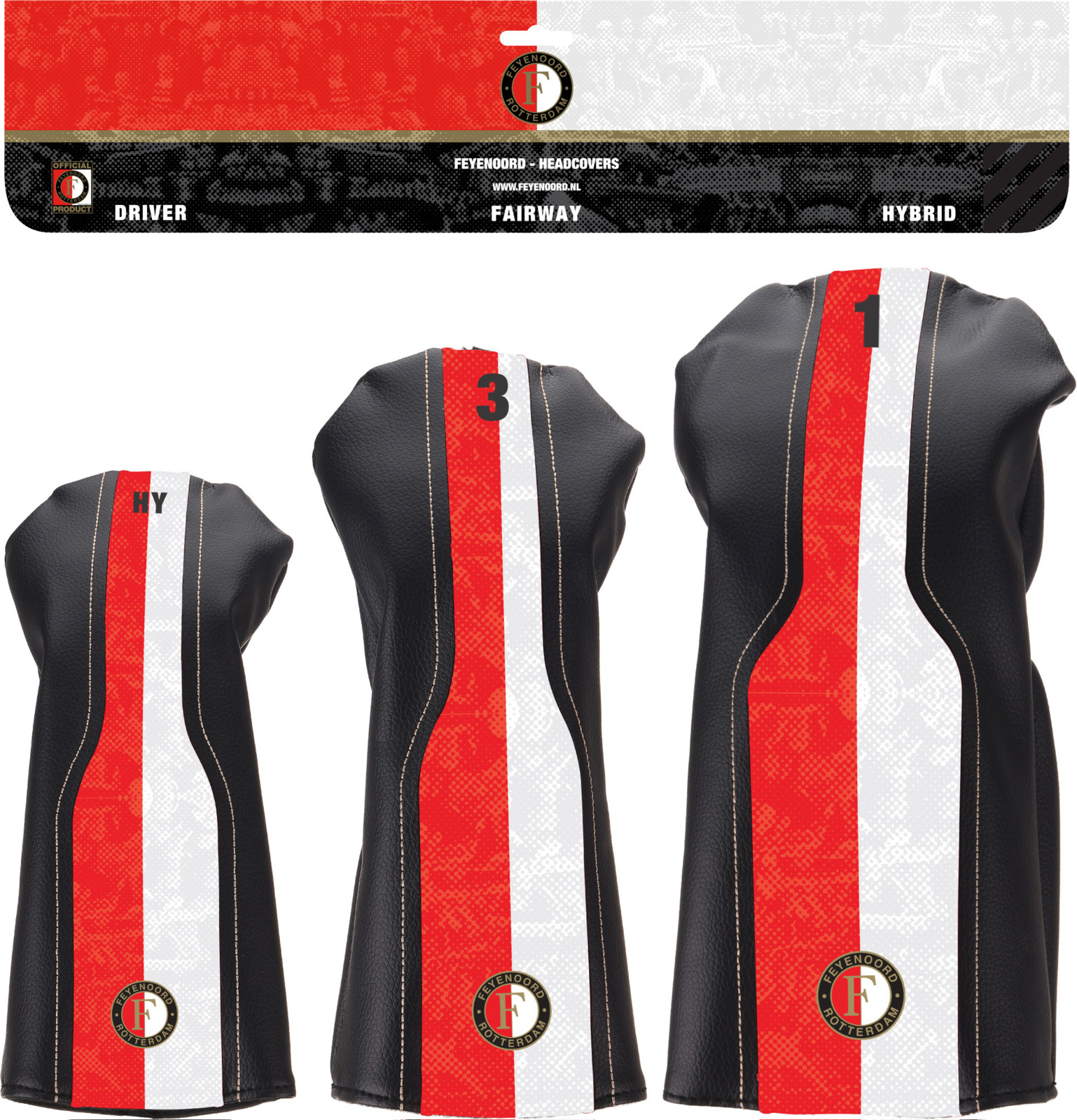 Feyenoord | Headcover Driver Wood and Hybrid | Limited Edition