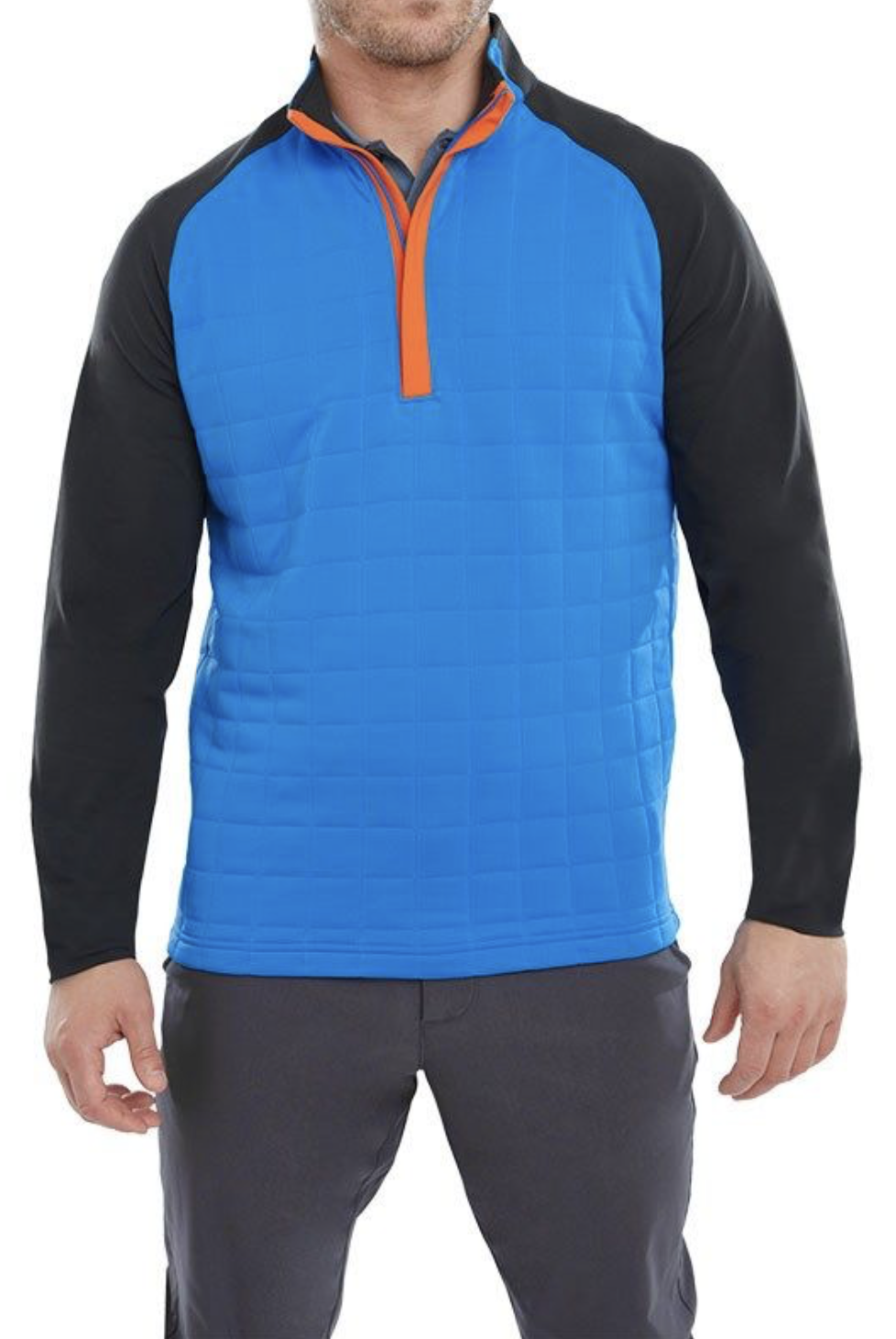 Footjoy | 88836 | Footjoy Quilted Jacquard Chill-Out XP | Sapphire with Black & Orange