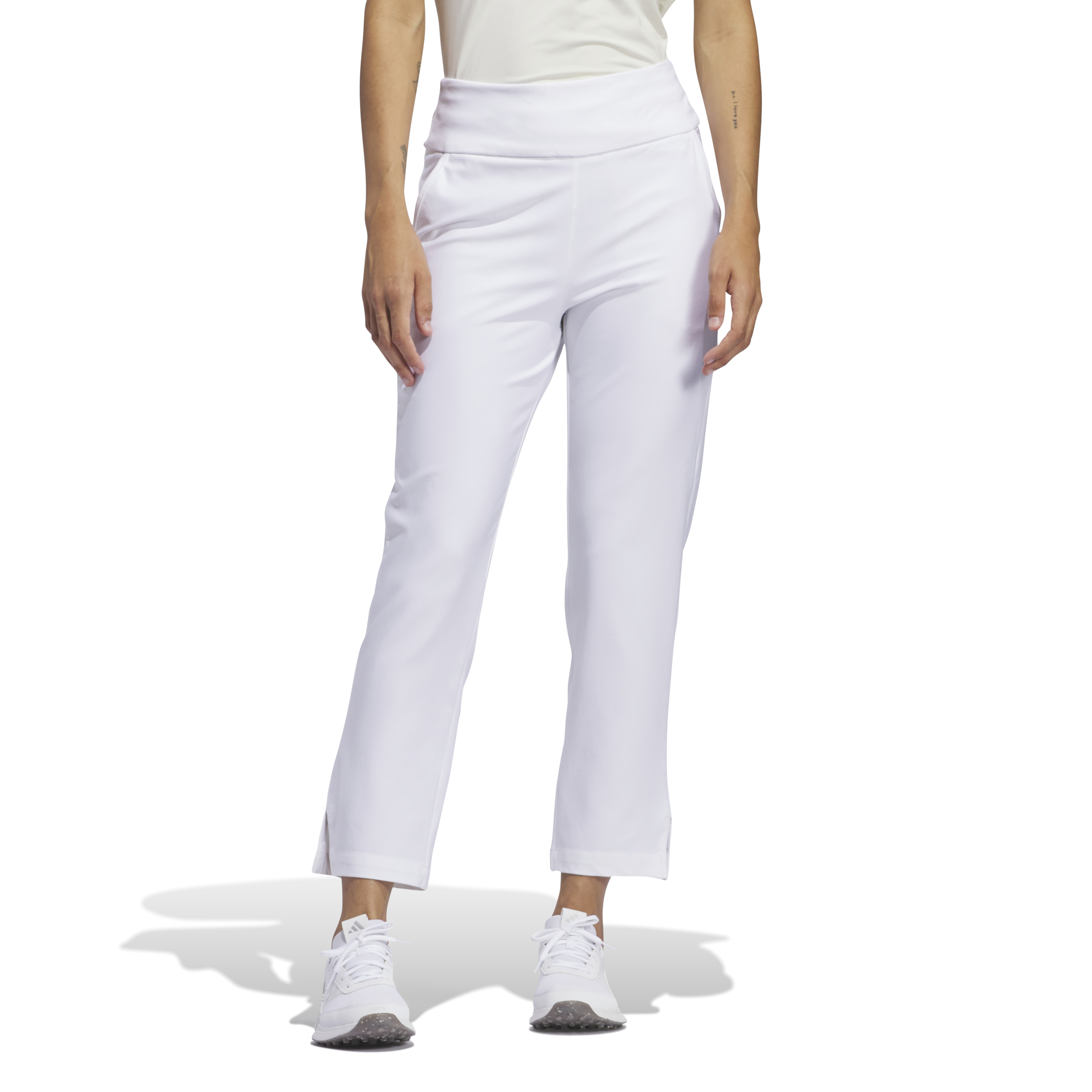 Adidas | IP4287 | Ultimate365 Solid Ankle Trousers | White Worn View